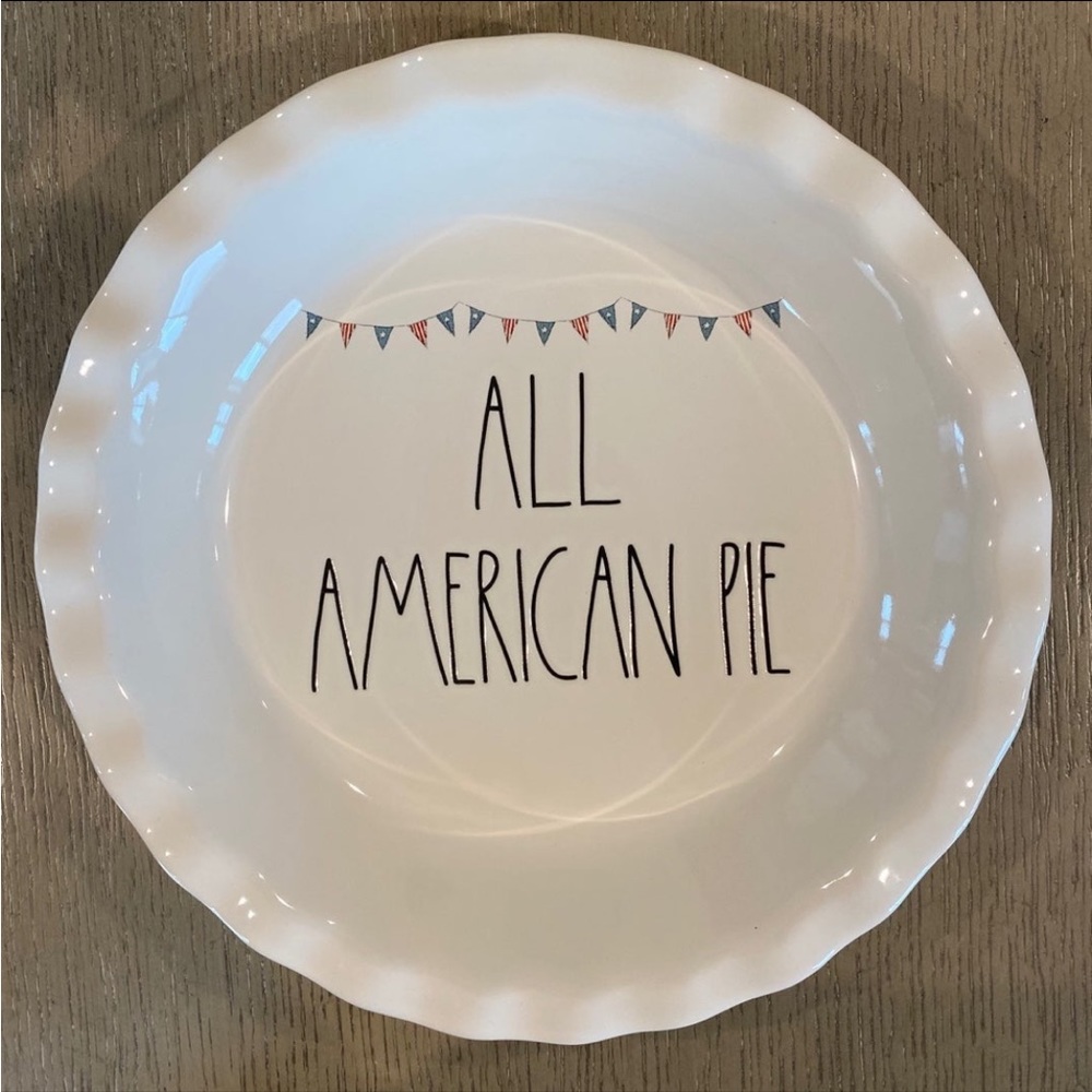 Rae Dunn
  Americana Patriotic ALL AMERICAN PIE PIE Dish